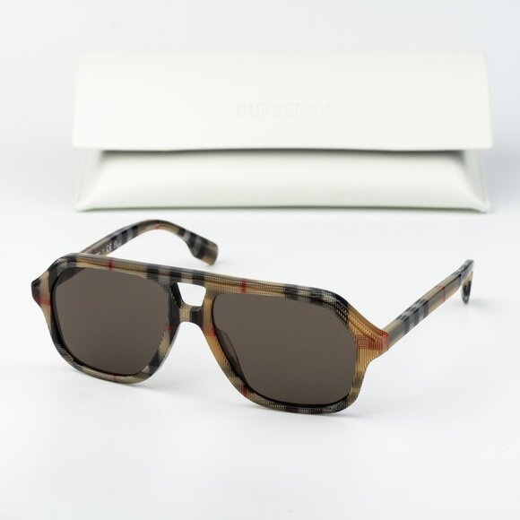 Burberry KIDS Sunglasses Vintage Brown Pilot JB4340 377873 NEW AUTHENTIC - Picture 1 of 12